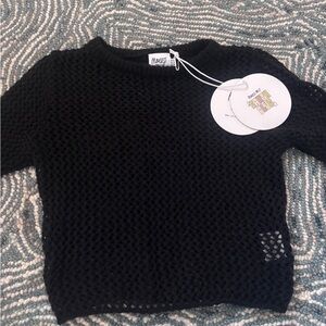 Princess Polly Brand New Recycled Fibers Anjie Mesh Black Top Women’s Size 2